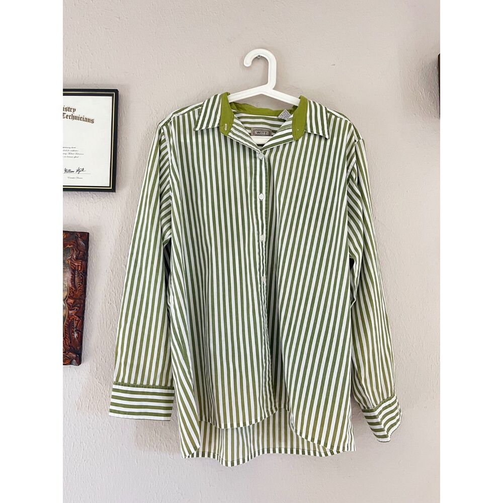 Pinstripe button down shirt